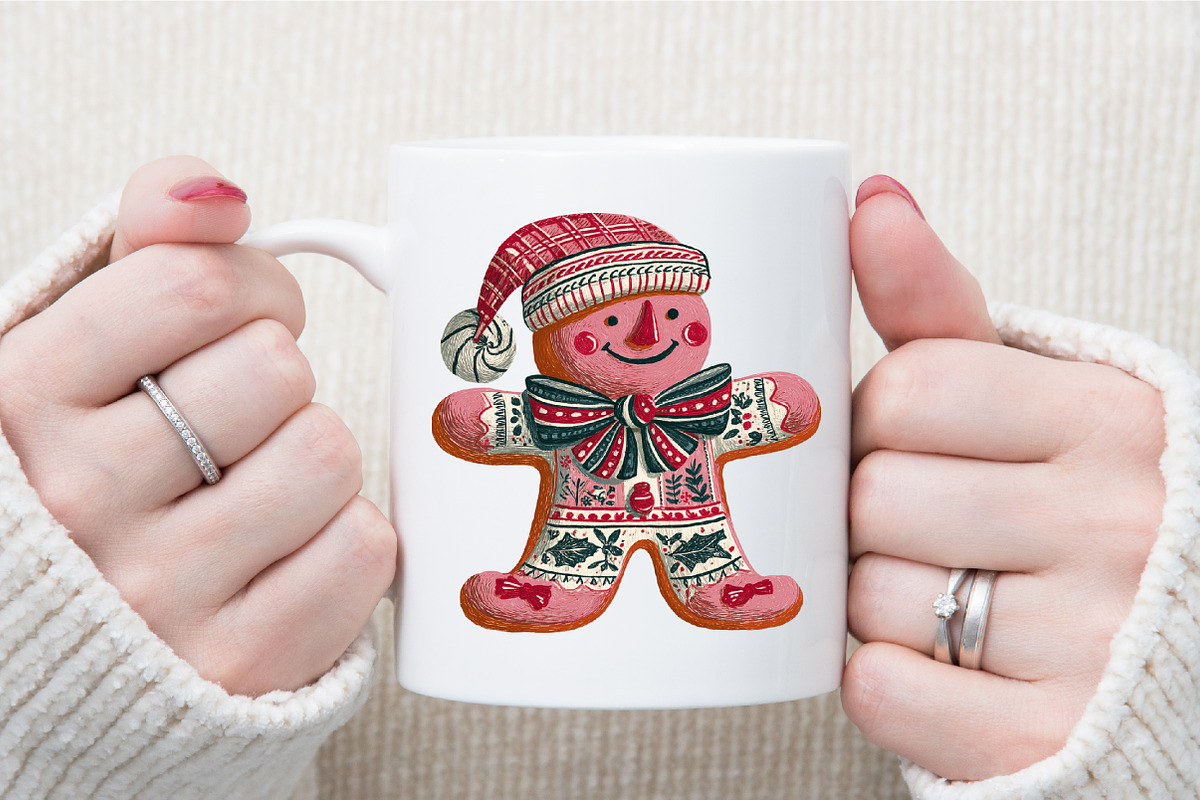 Christmas Gingerbread Man Patchwork, an Illustration by Sublimation Artist (Photo 4 of 9)