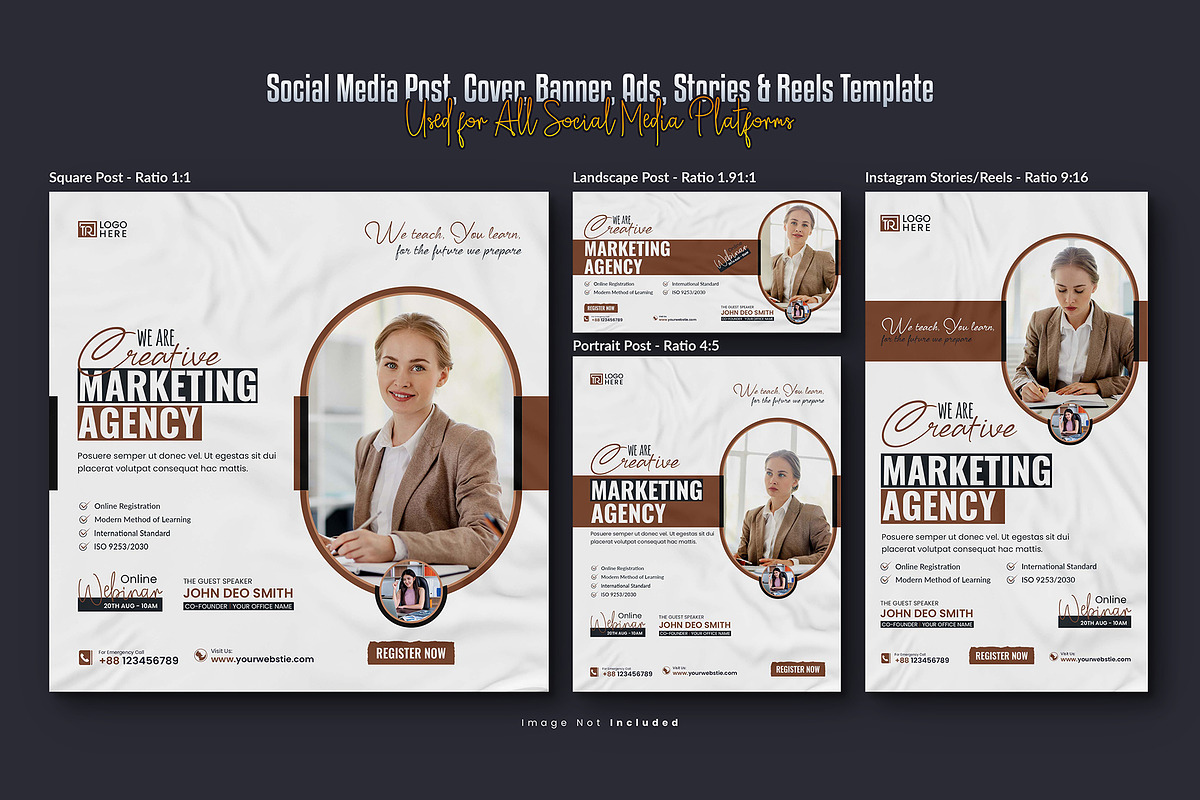 Corporate Social Media Post Bundle, a Social Media Template by Creative_View (Photo 2 of 8)