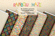 Rainbow Maze Collection, a Pattern Graphic by Zim Varezhkin (Thumbnail 1 of 5)