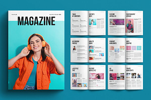 Modern Magazine Template, a Magazine Template by E-Type