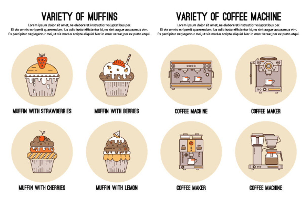 24 Perfect Coffee and Desserts Icons, an Outline Icon by tomuato (Photo 4 of 4)