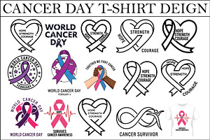 Cancer Fighter T Shirt Designs set, a Graphic by balal
