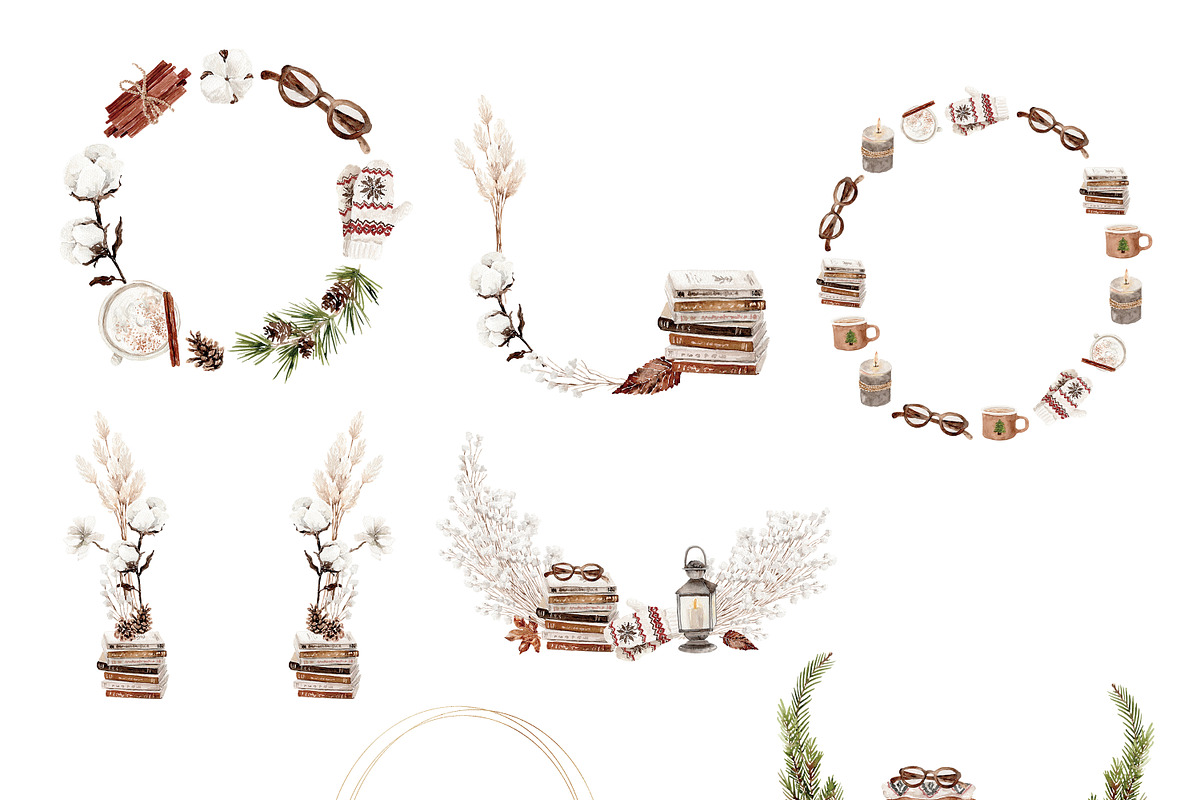 Watercolor Clipart - COZY WINTER, a Decorative Illustration by Beigetime (Photo 10 of 13)