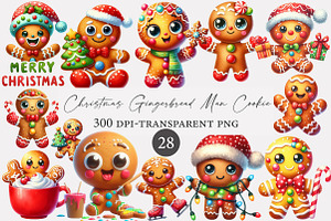 Christmas Gingerbread Man Cookie Cli, an Illustration by Designworld