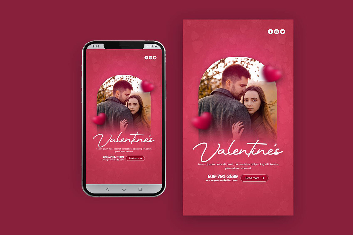 Valentine's Day Instagram Stories, a Social Media Template by Saman Osama (Photo 7 of 9)