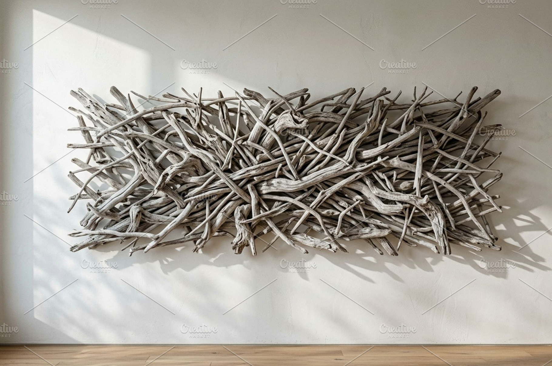 Bleached Driftwood Wall Sculpture, an Abstract Photo by thepslr