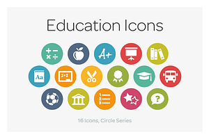 Circle Icons: Education