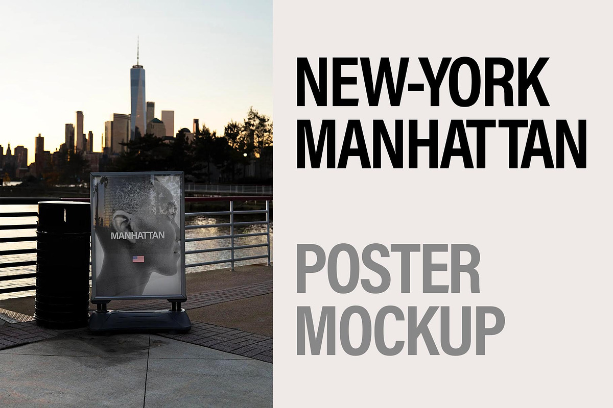 Poster Mockup in Manhattan, New York, an Advertising Mockup by Brandacle Mockups (Photo 2 of 7)