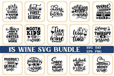 wine svg bundle, wine bundle, an Object Graphic by Watercolor design