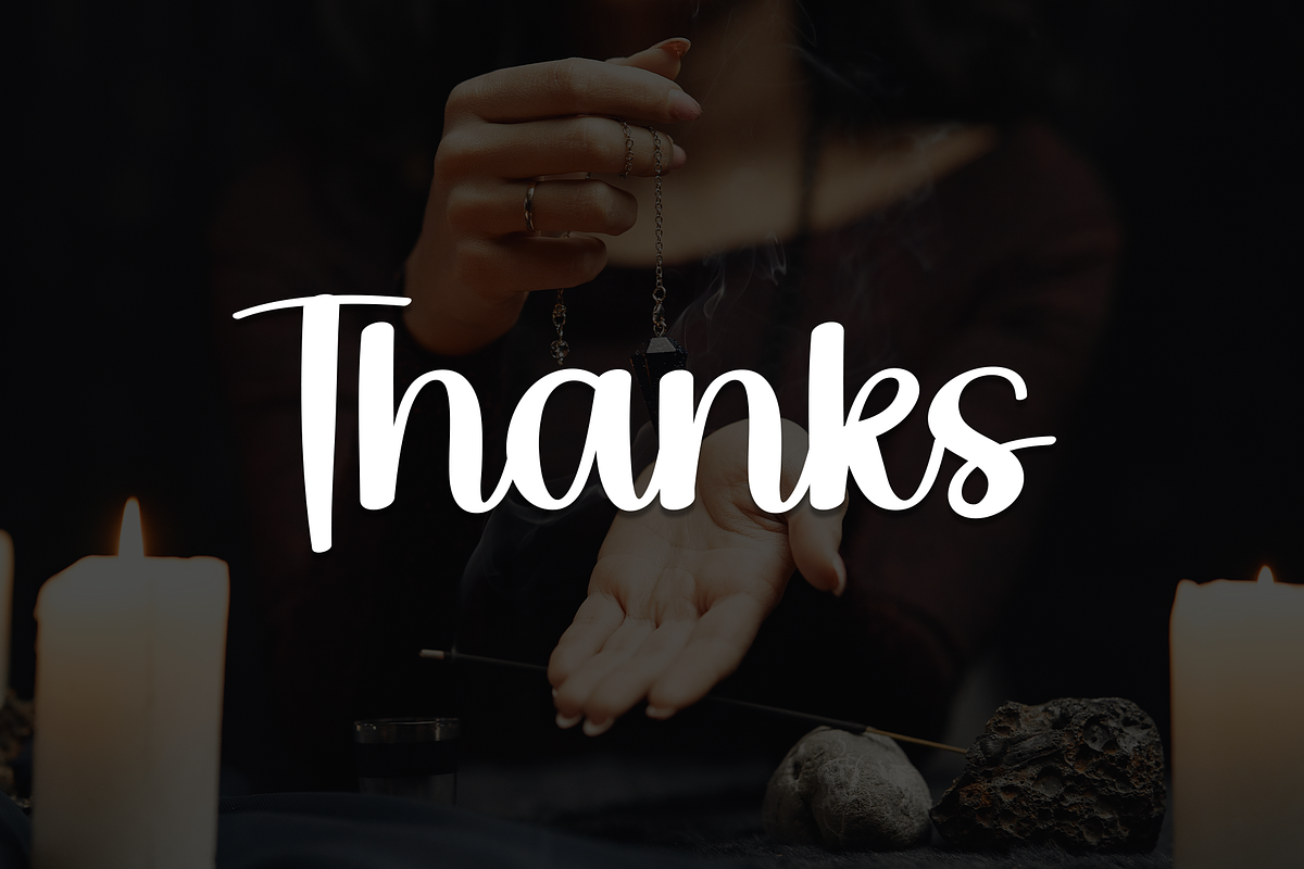 Black Magic | Script Font, a Handwritten Font by Scratchones (Photo 9 of 9)