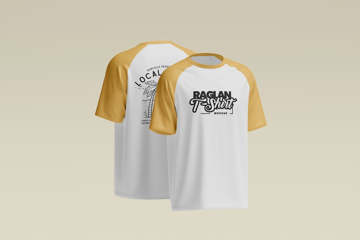 Raglan T-Shirt Mockup, a Shirt Mockup by Momogi (Photo 4 of 6)