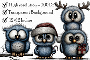 Whimsical Baby Snowy Owl Clipart, an Illustration by Libby Wishes (Thumbnail 8 of 9)