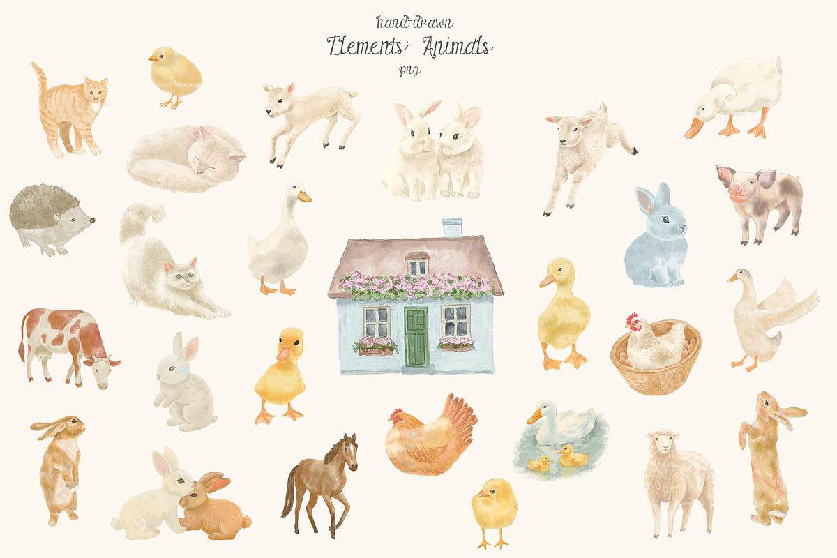 Cottagecore Easter. Hand-Drawn Art., a Seasonal Illustration by Designwork (Photo 2 of 12)