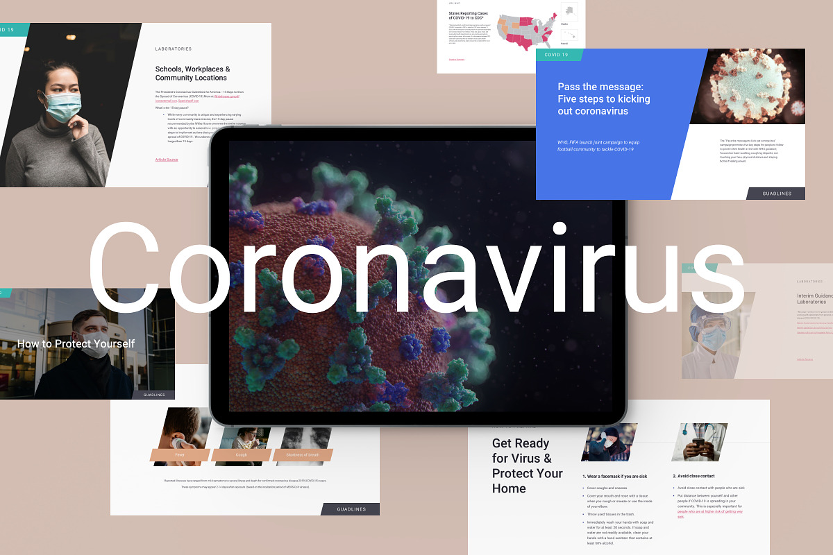 Covid 19 Corona PowerPoint Template, a Presentation Template by Goashape Studio (Photo 2 of 11)