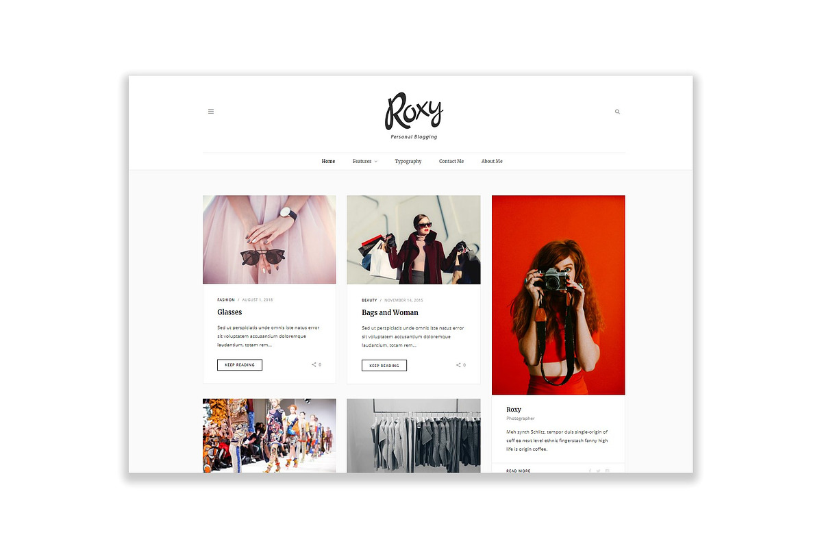 Roxy - WordPress Blog Theme, a WordPress Template by Excellent Dynamics (Photo 1 of 6)
