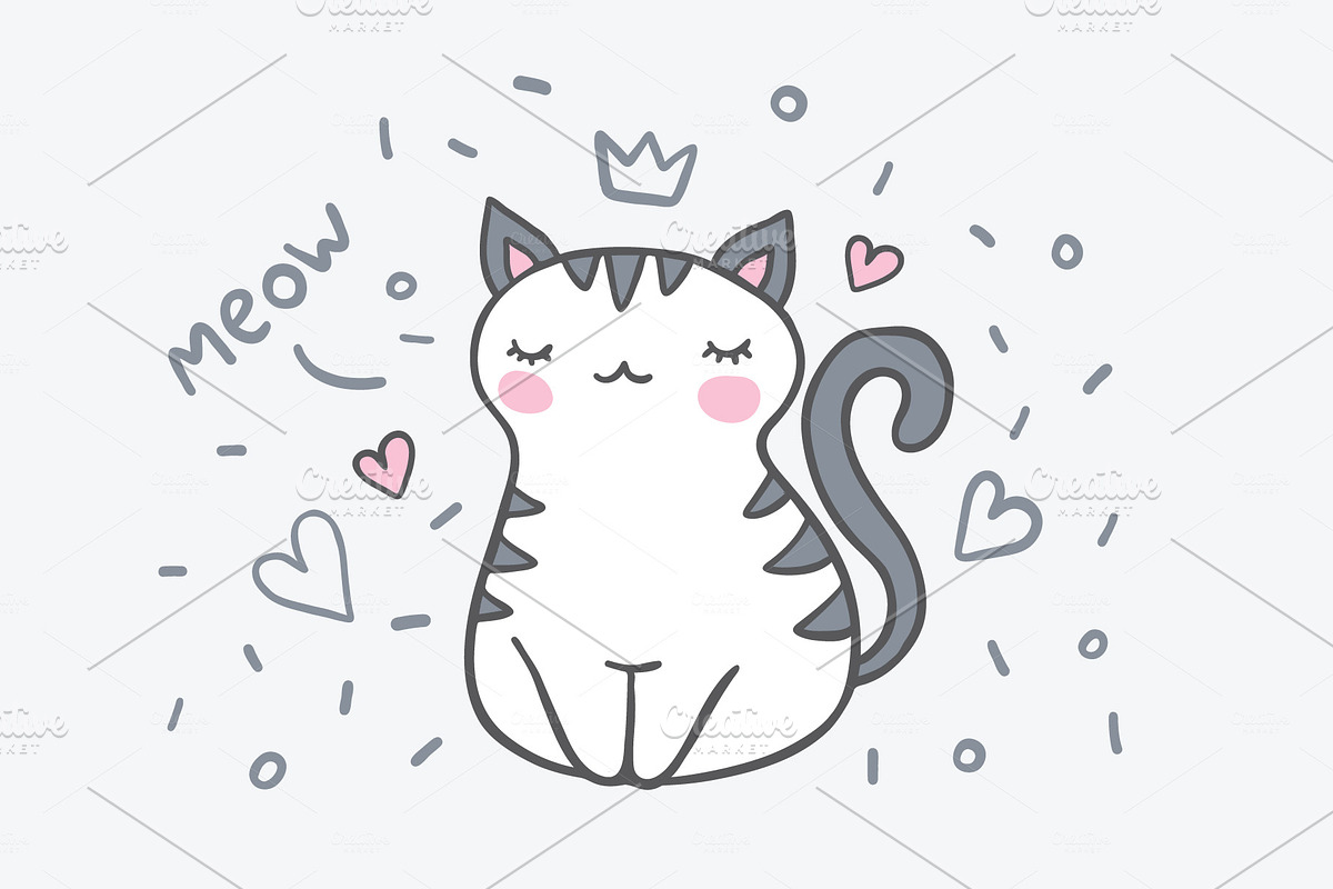 Cute Cat Numbers, an Animal Illustration by Apolinarias Art (Photo 3 of 3)