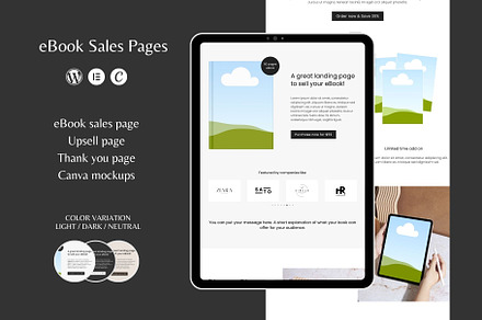 Minimalist eBook Sales Page Template