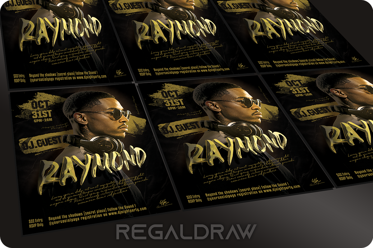 DJ Music Flyer, a Flyer Template by regalDRAW (Photo 3 of 5)
