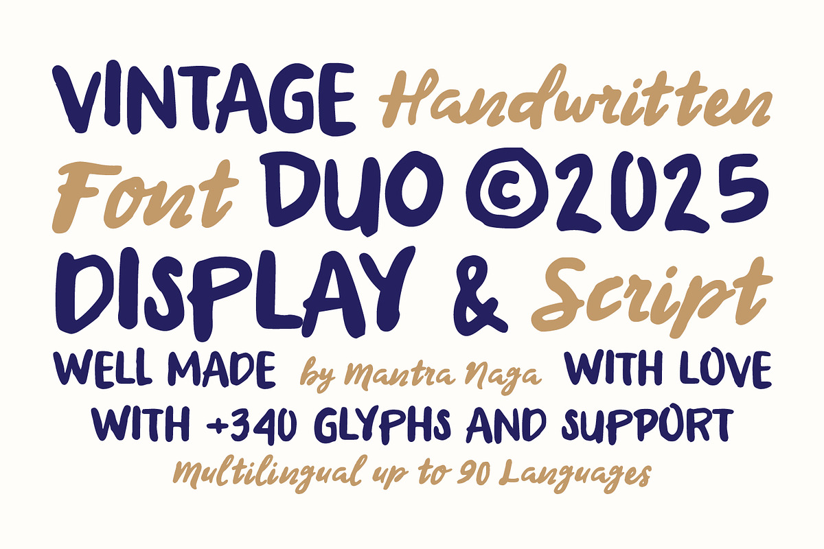 MN Rastone Talles - Font Duo, a Handwritten Font by Mantra Naga (Photo 2 of 17)