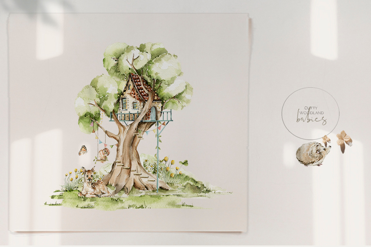 Spring woodland Baby animals clipart, an Animal Illustration by 60secondsArt (Photo 14 of 14)