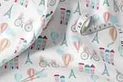 Beige Paris Seamless Pattern Set, a Pattern Graphic by Oksana Dovhopol Art (Thumbnail 2 of 13)