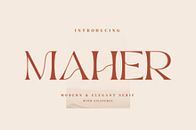 Maher - Stylish Serif Font