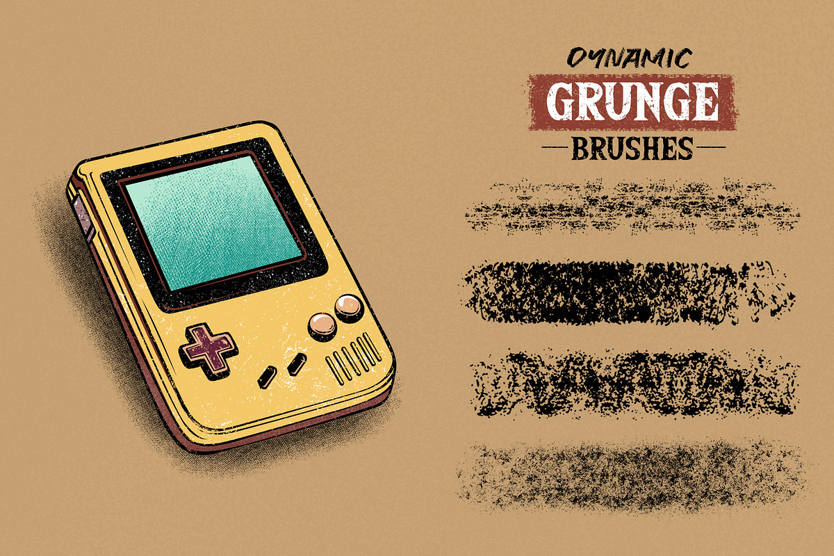 Grunge Photoshop Brushes, a Brush Add-On by Mohamed Saber (Photo 3 of 5)