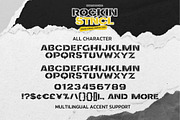 Rockin Stncl - Rough Stencil Display, a Sans Serif Font by Gassstype (Thumbnail 6 of 8)