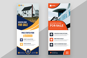 Real Estate Agency Roll Up Banner, a Stationery Template by nandinigraphics