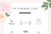 30 Feminine Logo Bundle V.1(PSD), a Branding & Logo Template by MooBeer (Thumbnail 1 of 3)