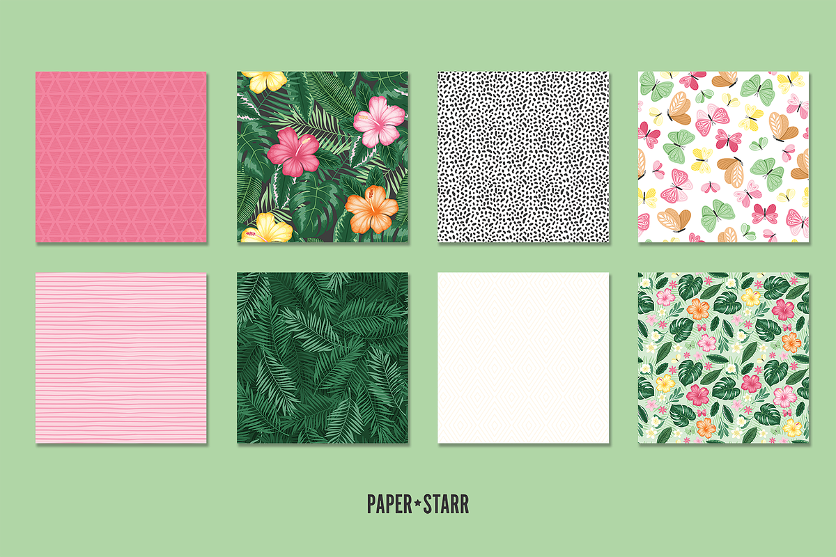Summer Tropical Digital Bundle, a Pattern Graphic by Paper Starr Studio (Photo 7 of 8)