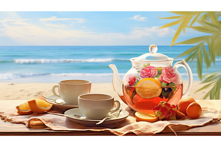 bar summer tea drink beachside ai, a Food & Drink Photo by pikepicture