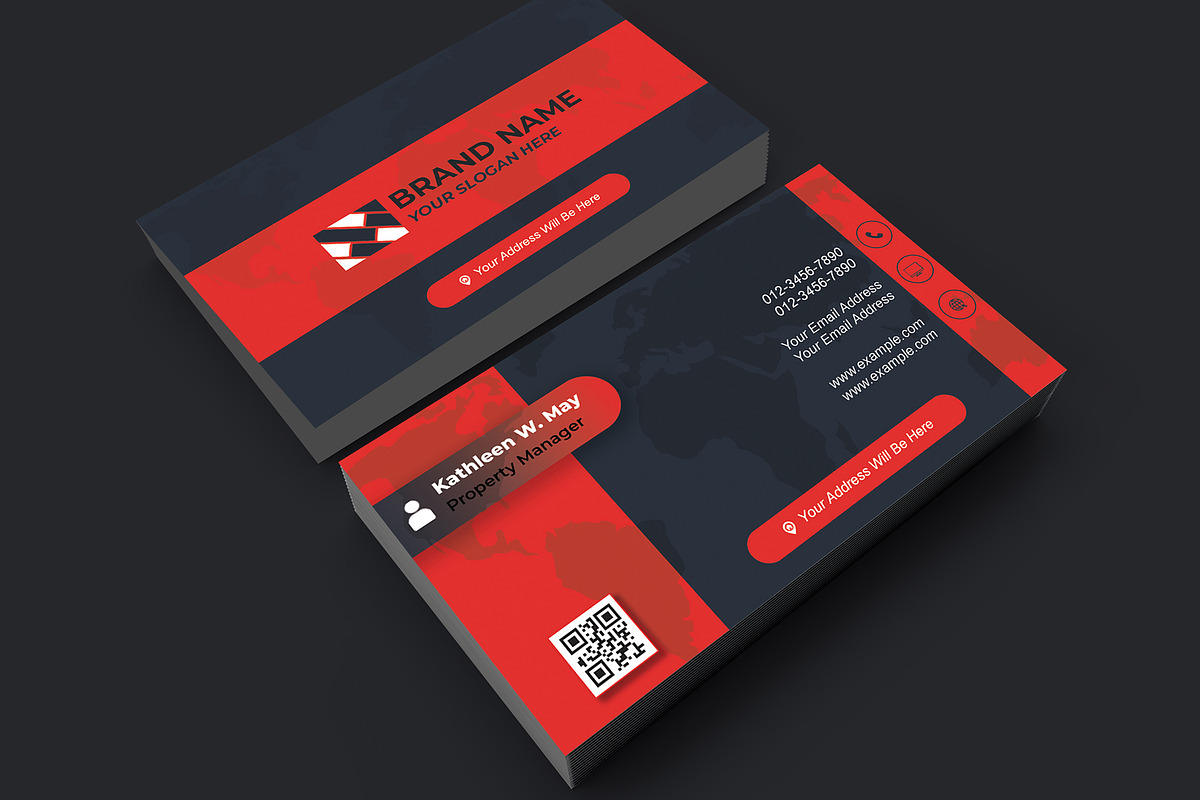 Modern Dark Business Card preview 7