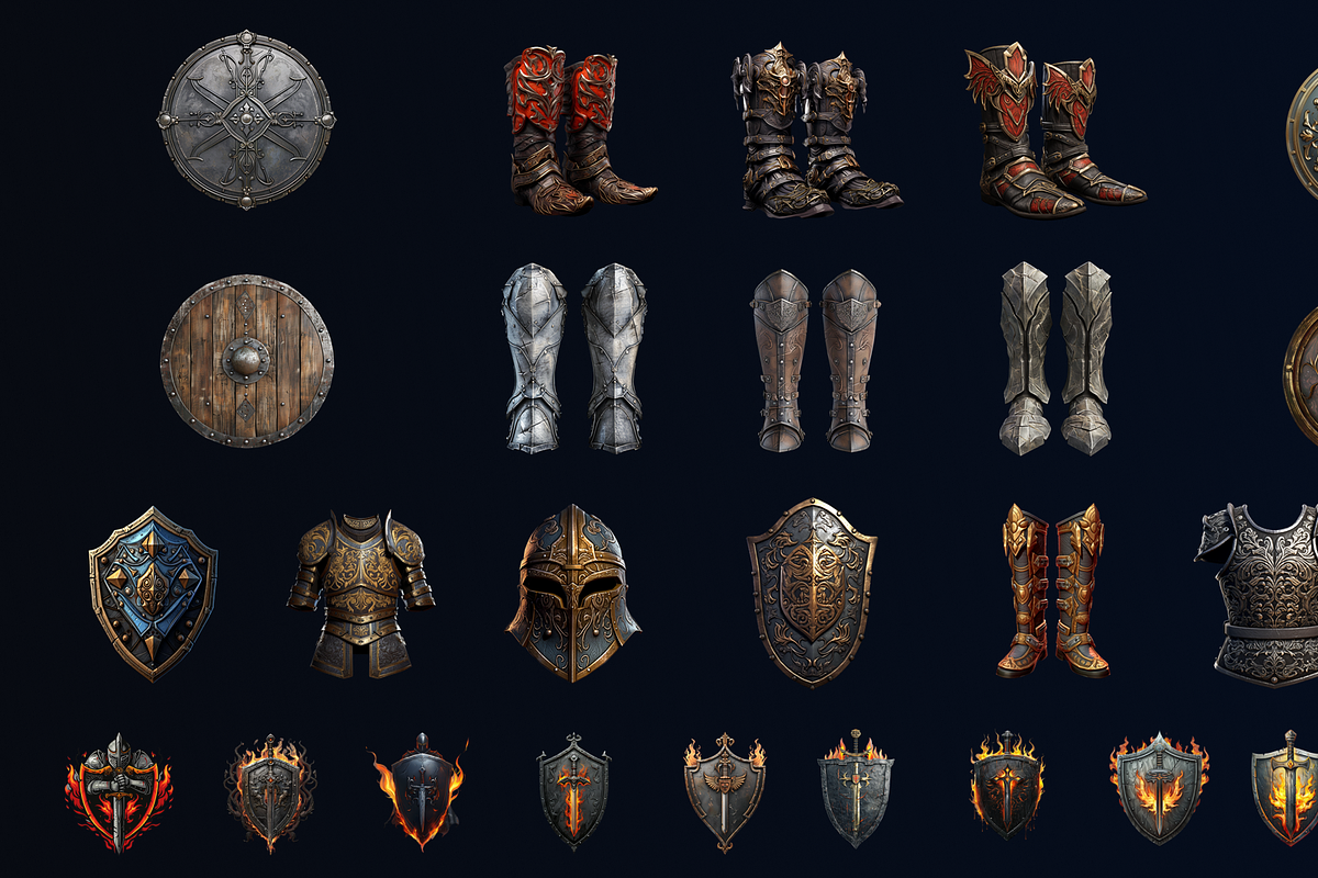 NHC - Mega Knight Pack, an Object Illustration by New Horizon Creators (Photo 3 of 4)