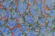 2 Hand Marbled Papers Blue Drops, a Texture Graphic by Marblingdom (Thumbnail 3 of 4)