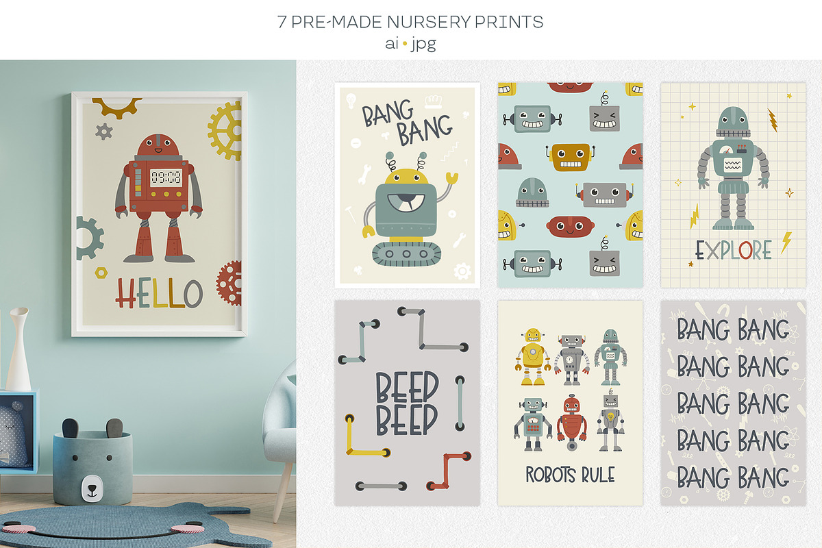 ROBOTS creator + SVG, a Decorative Illustration by Alina Mubarak (Photo 4 of 8)
