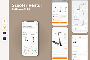 Scooter Rental Mobile App UI Kit