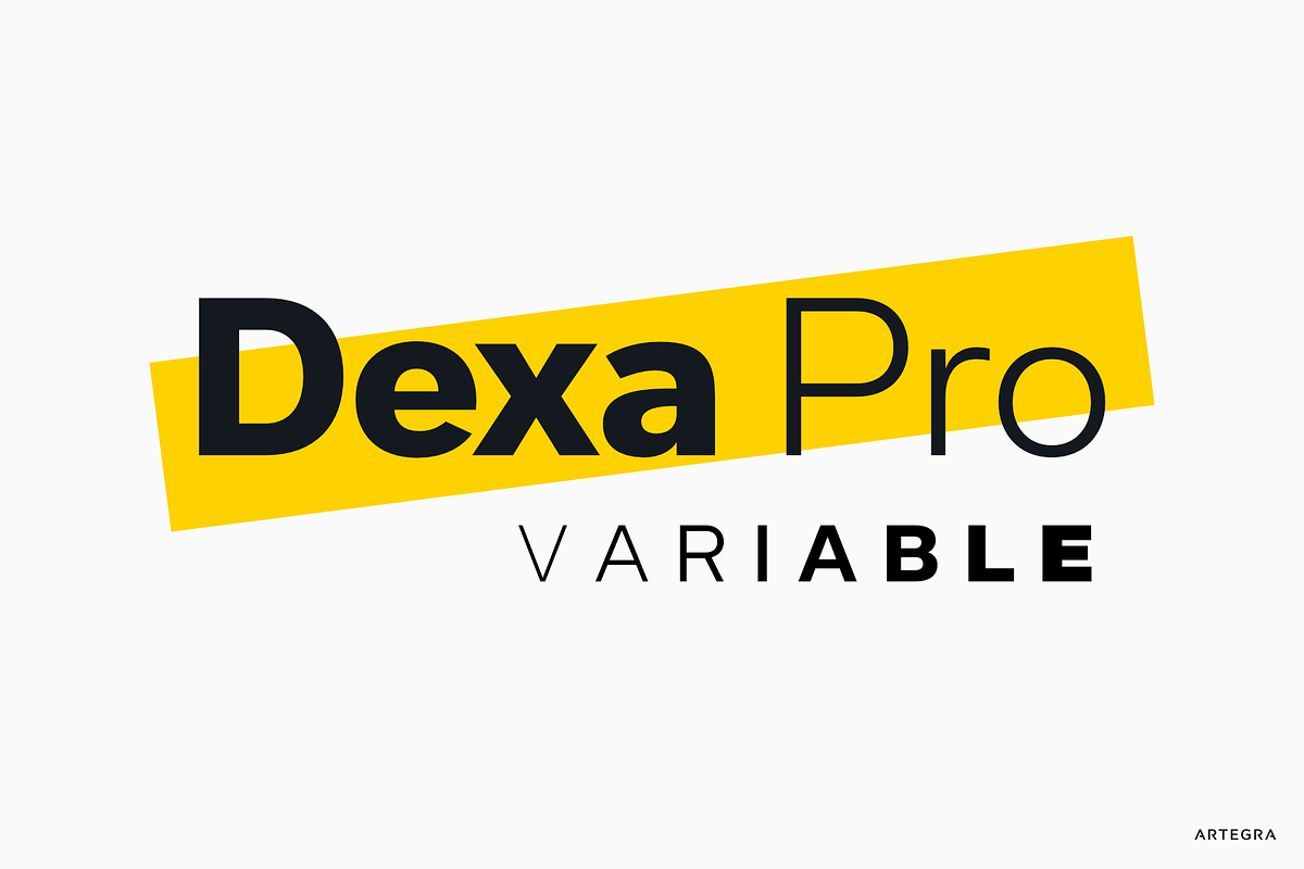 Dexa Pro Variable, a Sans Serif Font by Artegra (Photo 1 of 15)