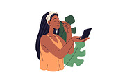 Girls doing makeup, skincare set, a Person Illustration by PaperTrident (Thumbnail 5 of 8)