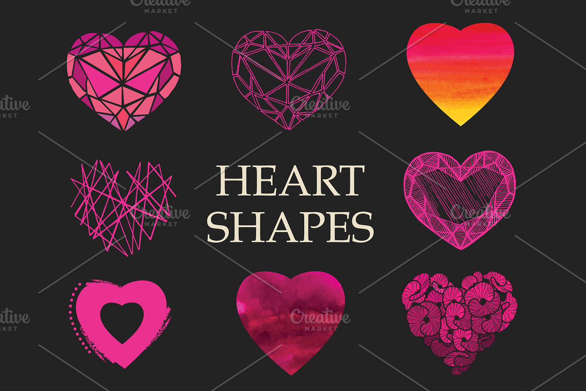 Heart shapes, a Decorative Illustration by SpaceDuck