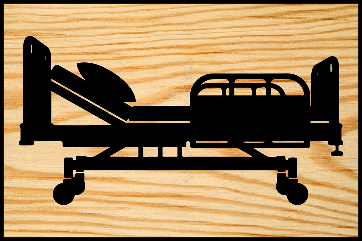 20 Hospital Bed Silhouette Clipart S, an Illustration by balal (Photo 4 of 4)