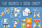 Flat Business & Social Concept, a Work Illustration by Rosa Puchalt (Thumbnail 2 of 2)