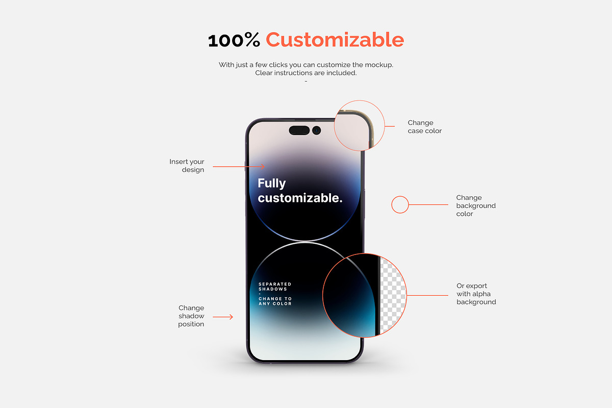 iPhone 14 PRO Mockup, an iPhone Mockup by Mocku (Photo 10 of 17)