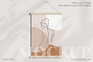 Poster Hanger Mockup PSD JPG I00603