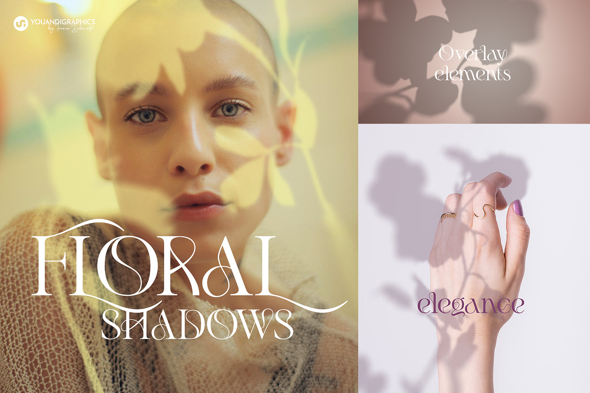 Floral Shadows Overlays, a Graphic by Youandigraphics (Photo 1 of 14)