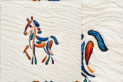 Colorful Thread Horse Embroidery Art, an Animal Illustration by yahu88studio (Thumbnail 5 of 7)