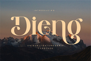 Dieng Unique Ligature Serif Typeface