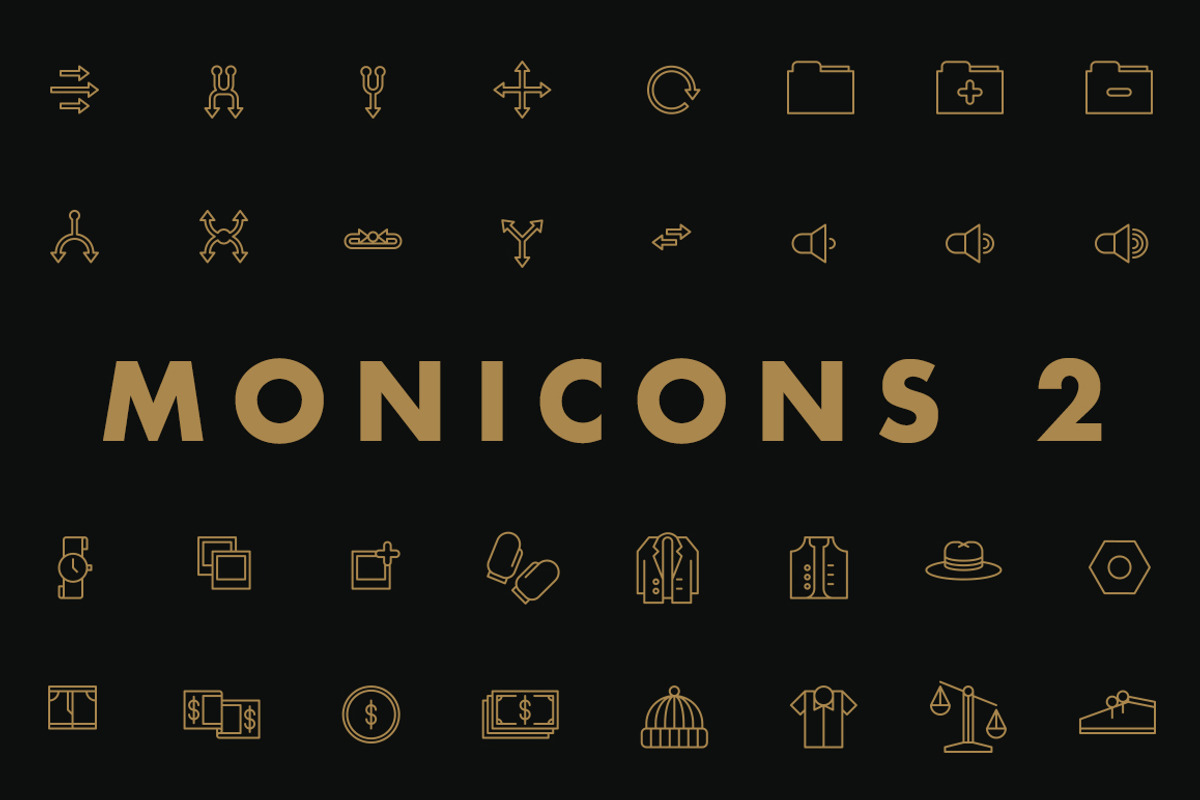 Monicons 2 - 100 icons, an Outline Icon by timboelaars (Photo 1 of 3)