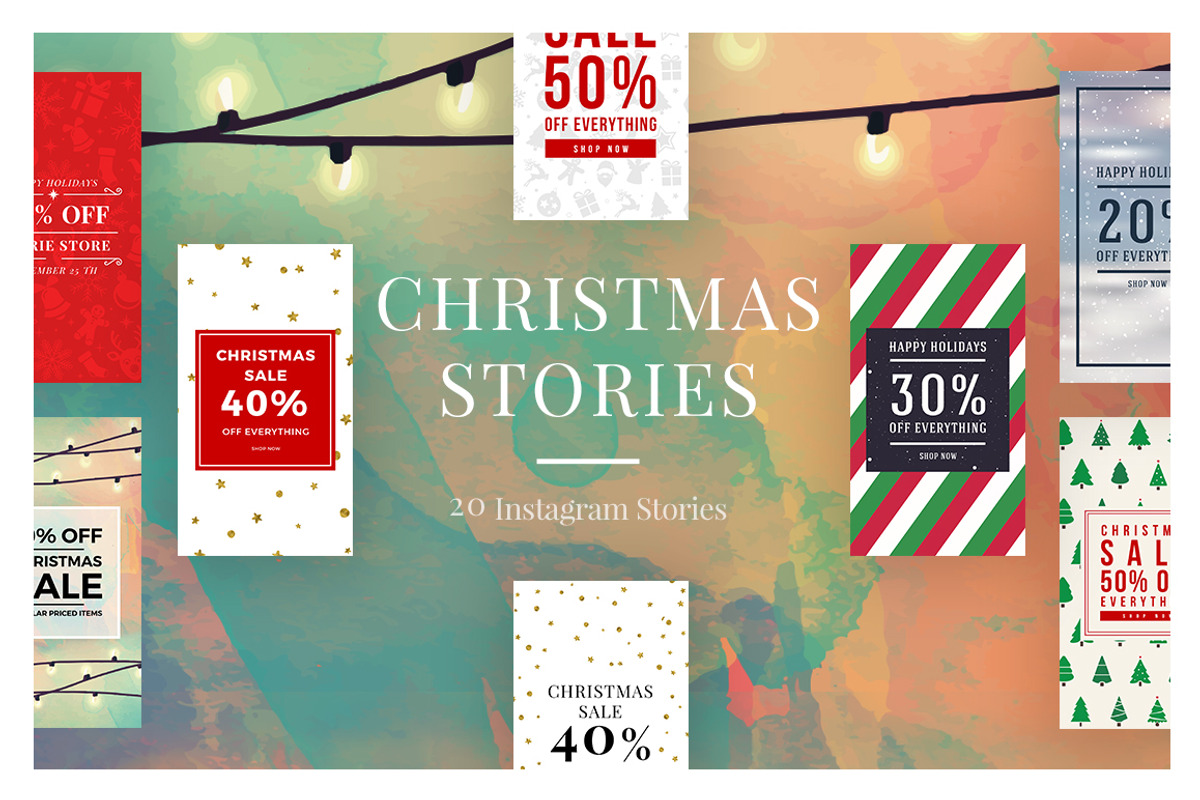 100 Christmas Instagram Stories, a Social Media Template by MinimalStudioCo (Photo 5 of 20)