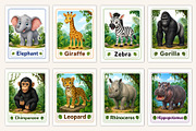 Jungle Animal Cards, a Stationery Template by Designmela01 (Thumbnail 2 of 5)